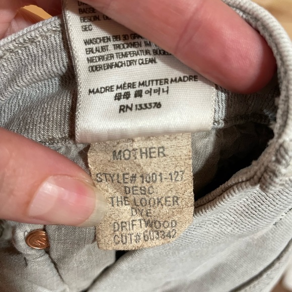 Mother Grey Skinny The Looker Pop Jeans in Driftwood Size 26 - Picture 4 of 9
